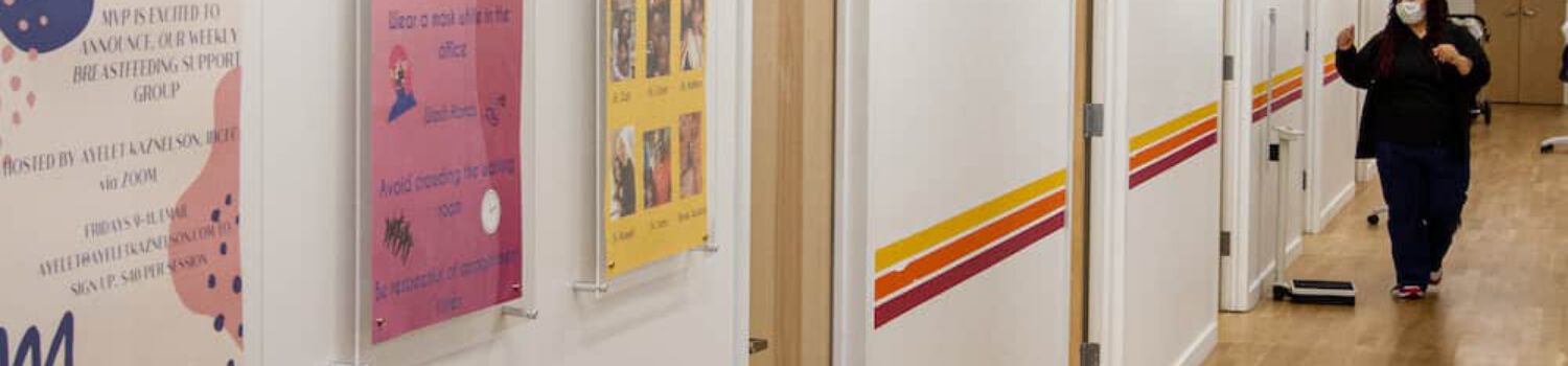 hallway of Manhattan Valley Pediatrics
