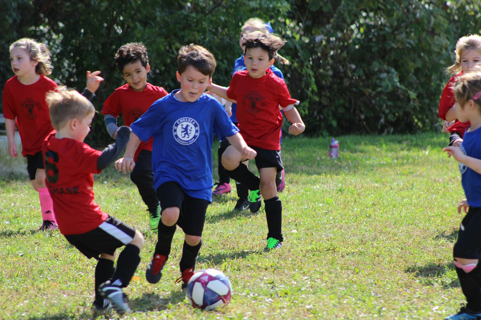 kids playing soccer