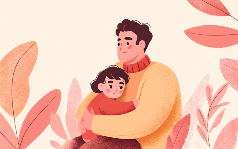 Parent consoling child