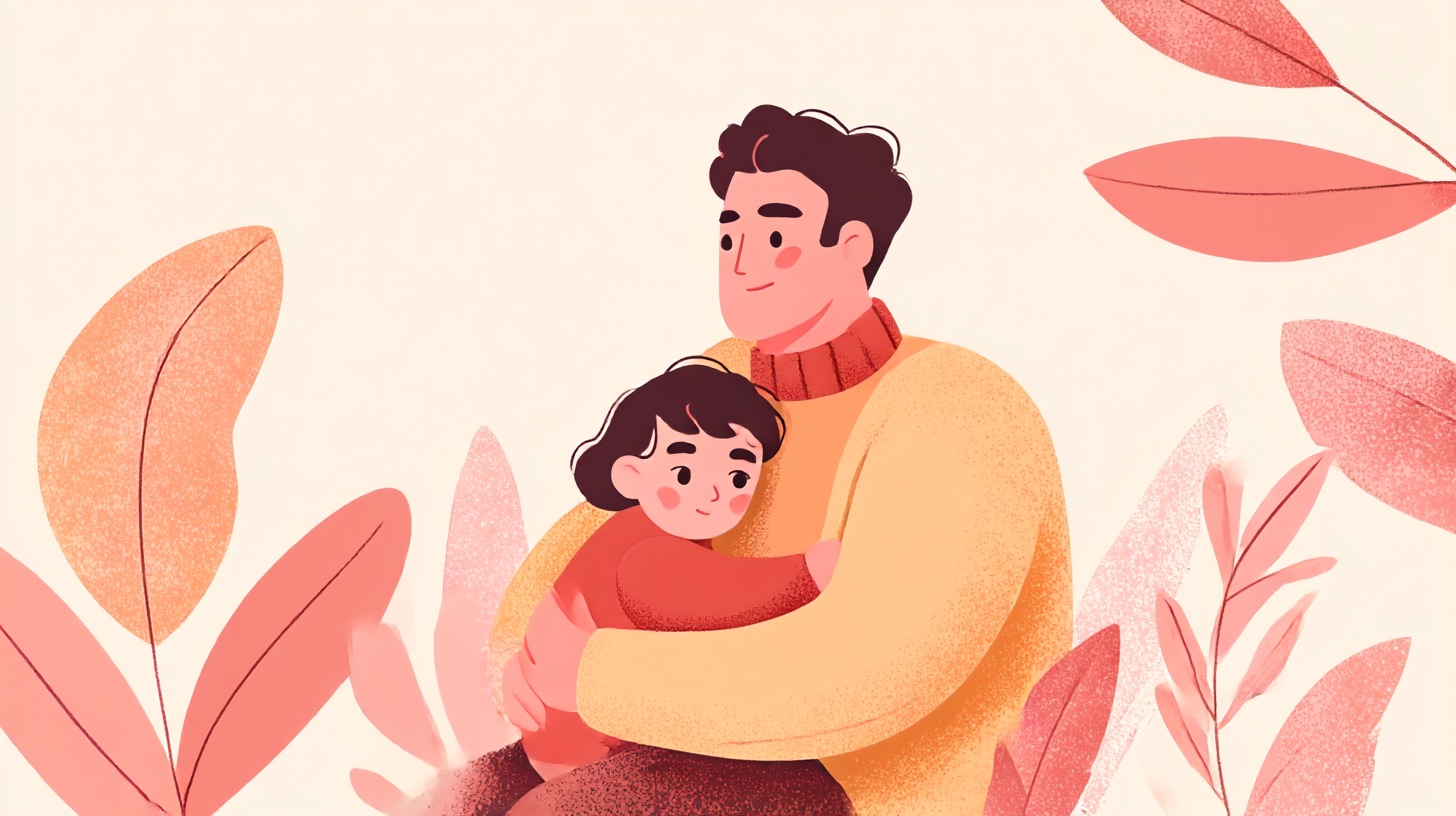 Parent consoling child